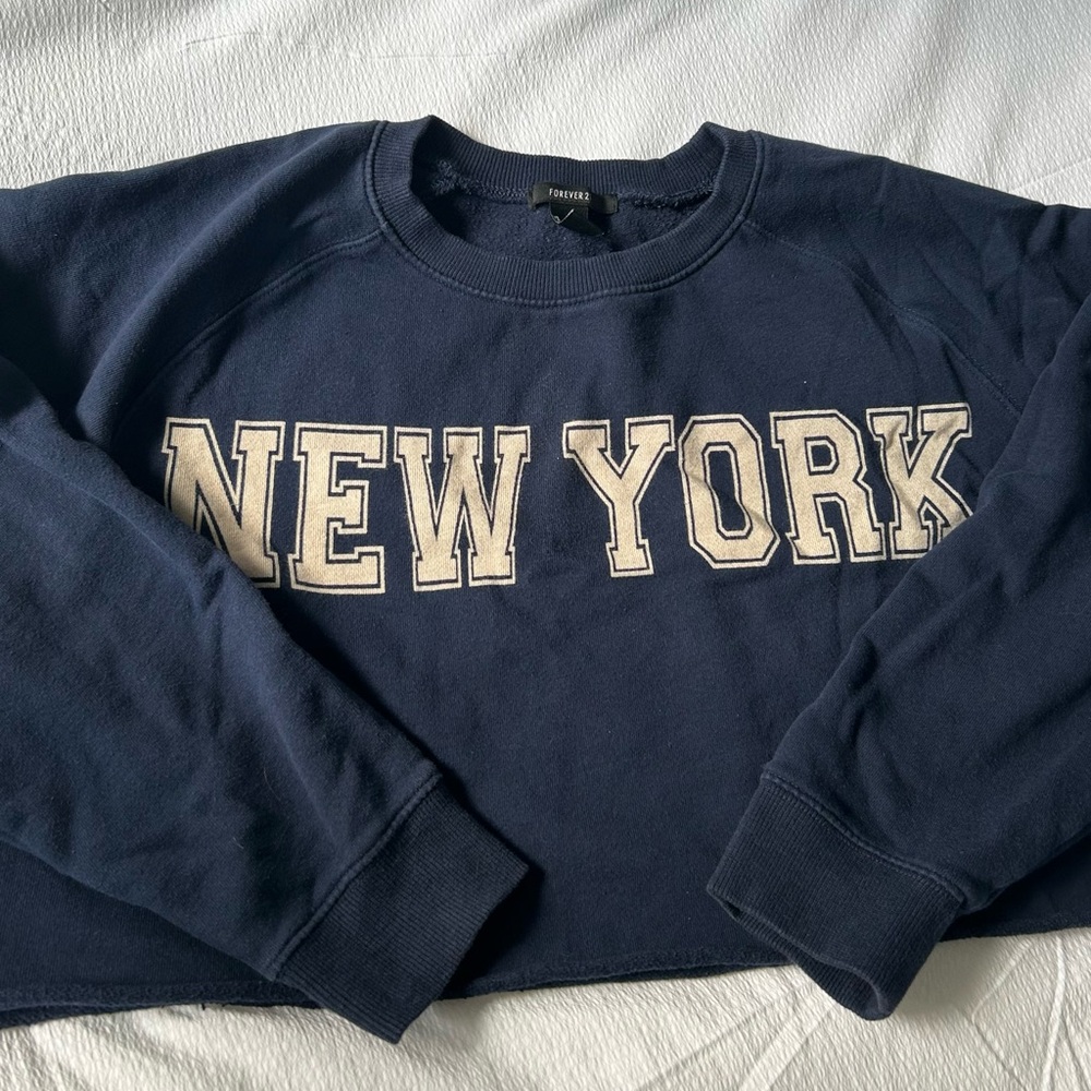 forever 21 cropped crewneck